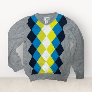 CHILDRENS PLACE | V NECK LONG SLEEVE PATTERN SWEATER